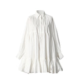 Ruffled Hem Shirt Dress
